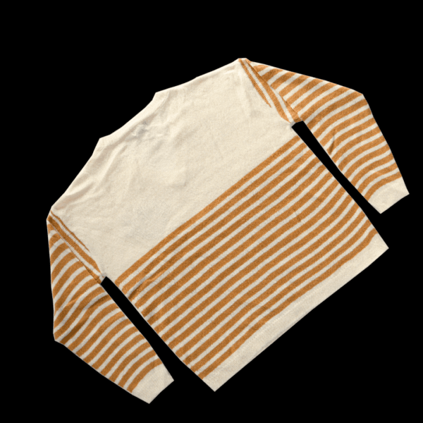 Women's Heart and Stripes V-Neck Sweater - Image 2