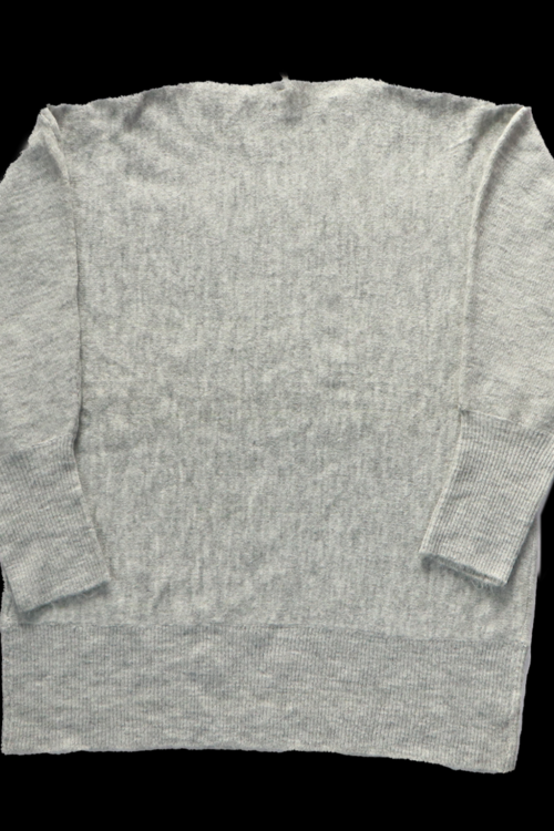 Women Large Gray Loose Oversized Sweater