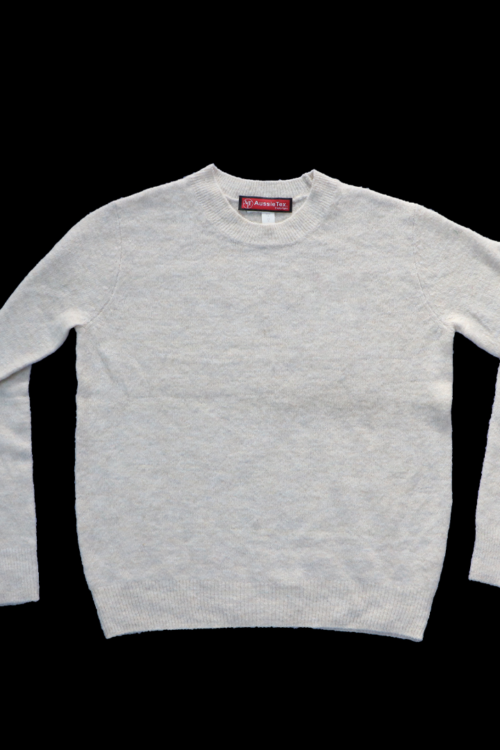 Light Grey Lambswool Crewneck Sweater