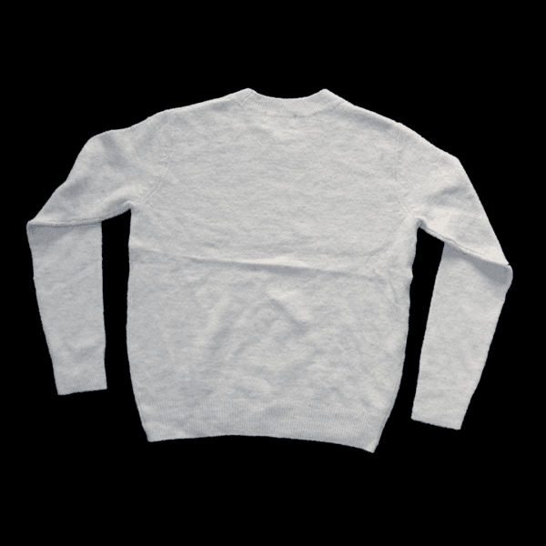 Light Grey Lambswool Crewneck Sweater - Image 3