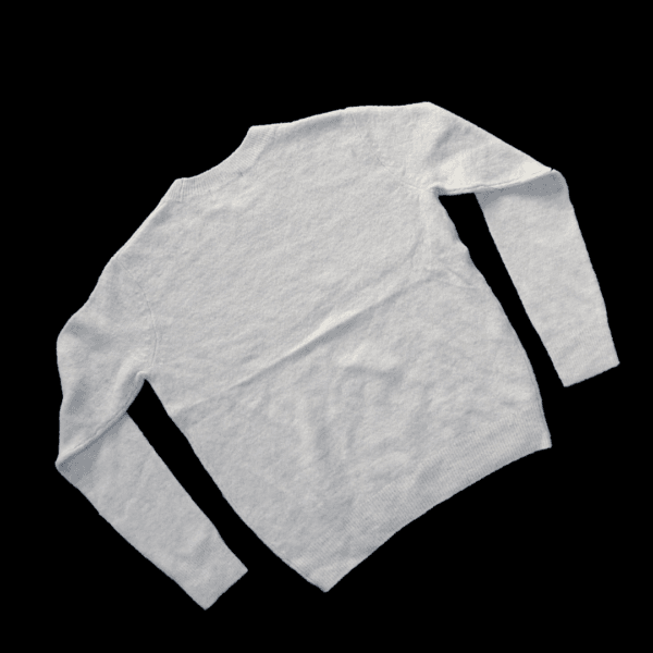 Light Grey Lambswool Crewneck Sweater - Image 4