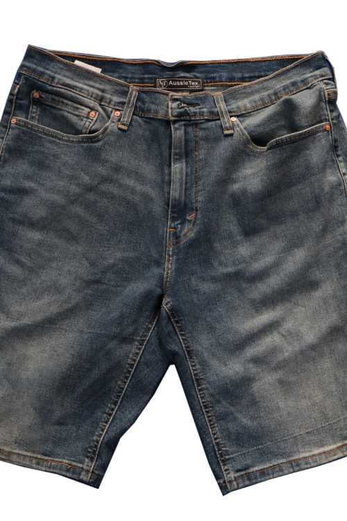 Solid Men Blue Denim Shorts