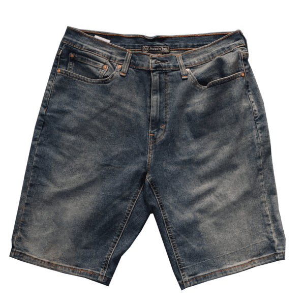 Solid Men Blue Denim Shorts