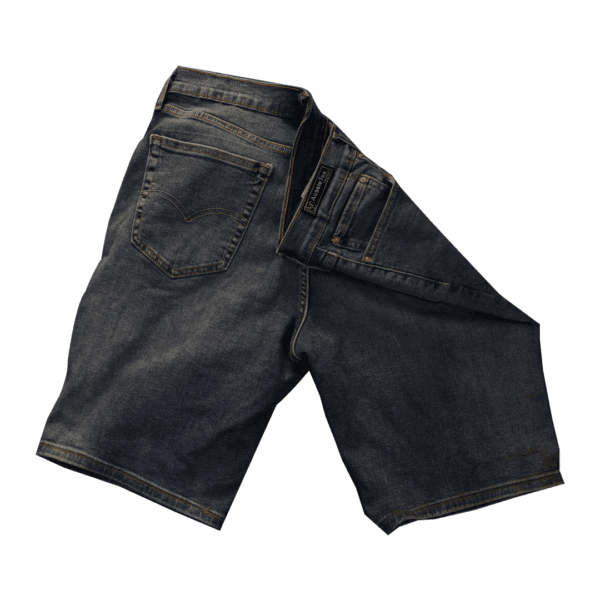 Solid Men Blue Denim Shorts - Image 3