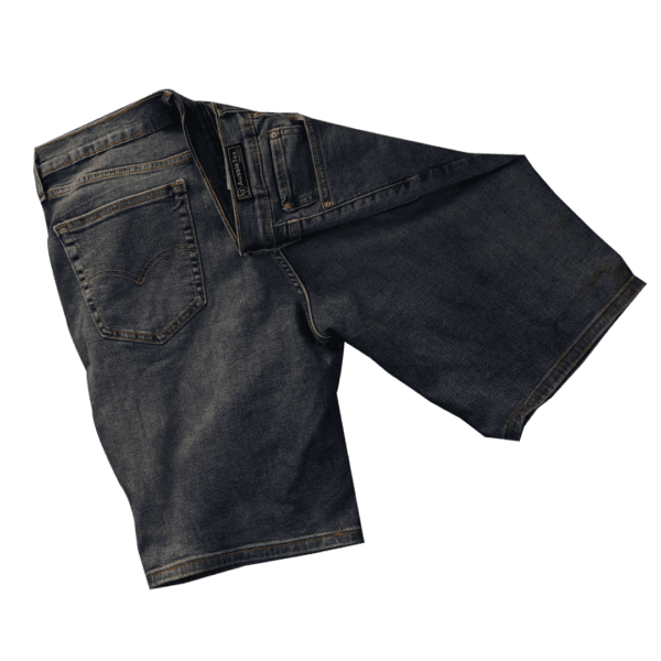 Solid Men Blue Denim Shorts - Image 4