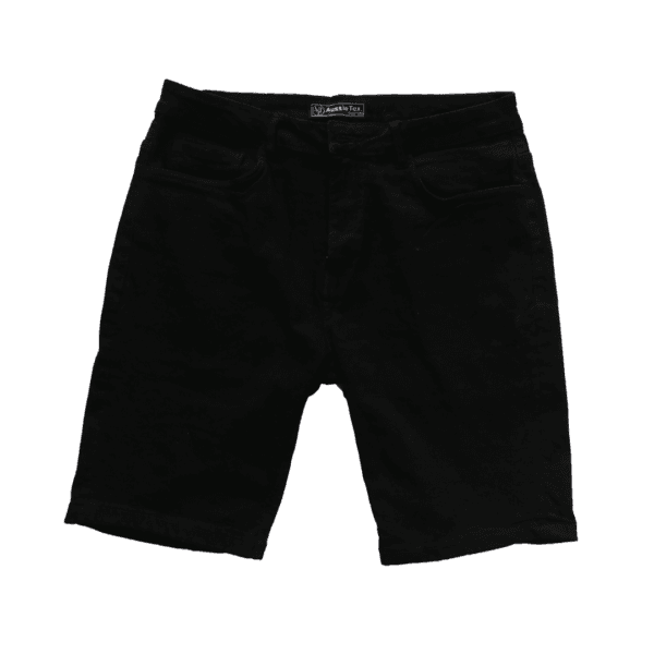 Slim-fit denim Bermuda shorts