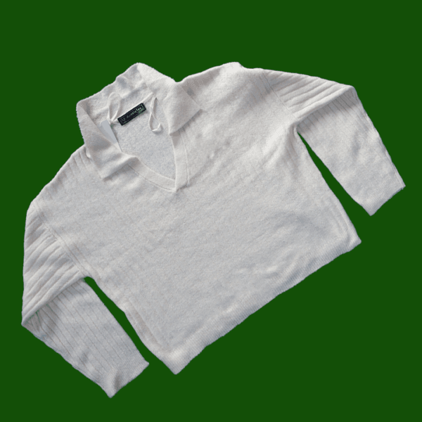 Casual Women's Solid Color Knitted Jumper Long Sleeve V-Neck - Image 4