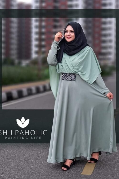 Mint Green Color Abaya