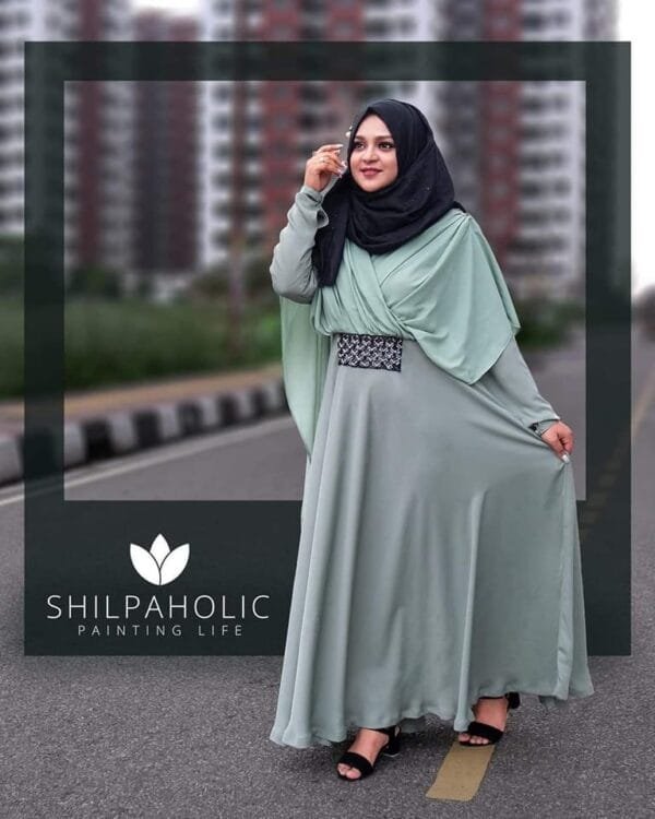 Mint Green Color Abaya
